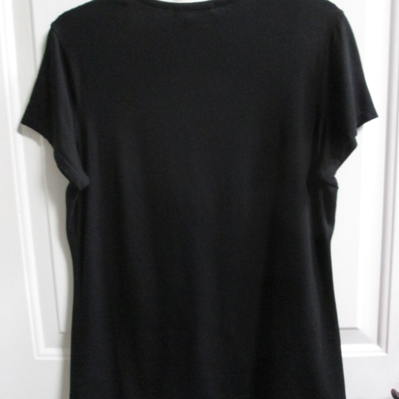 new RALPH LAUREN Black leather  look like pullover blouse Sz - Picture 13 of 14